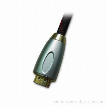 High Speed HDMI Cable with Gold-plated Connector, Supports Resolutions Up to 1,080p